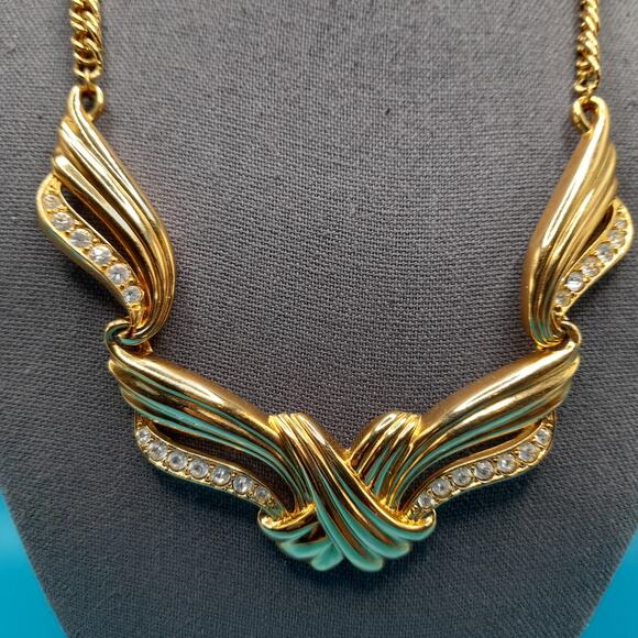 Vintage Avon Rhinestone Necklace, Billy Dee Williams Undeniable Book Piece 1991 - Picture 1 of 10